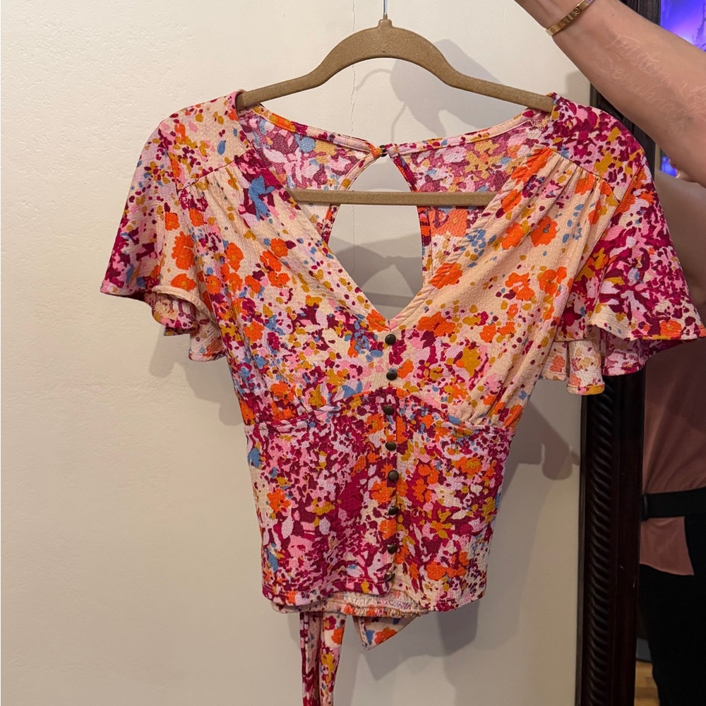 Anthropologie Multicolor Floral Blouse